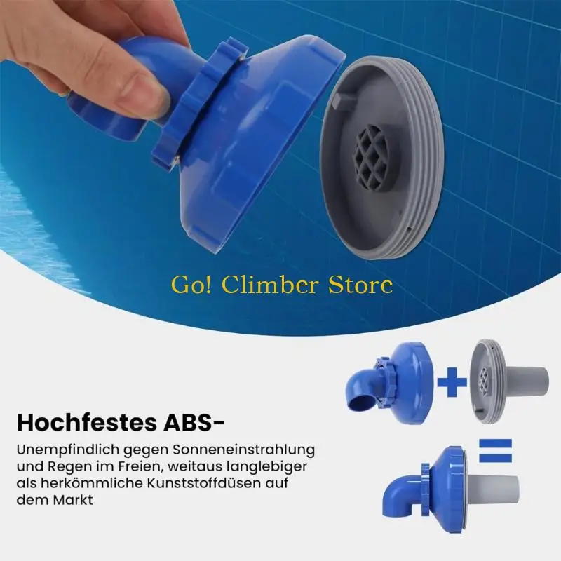 Q84C Multiple Directional Swimming Pool Water Nozzle Pool Inlet Jet Replacement Set Ensures Even Flows Distribution In All Pool