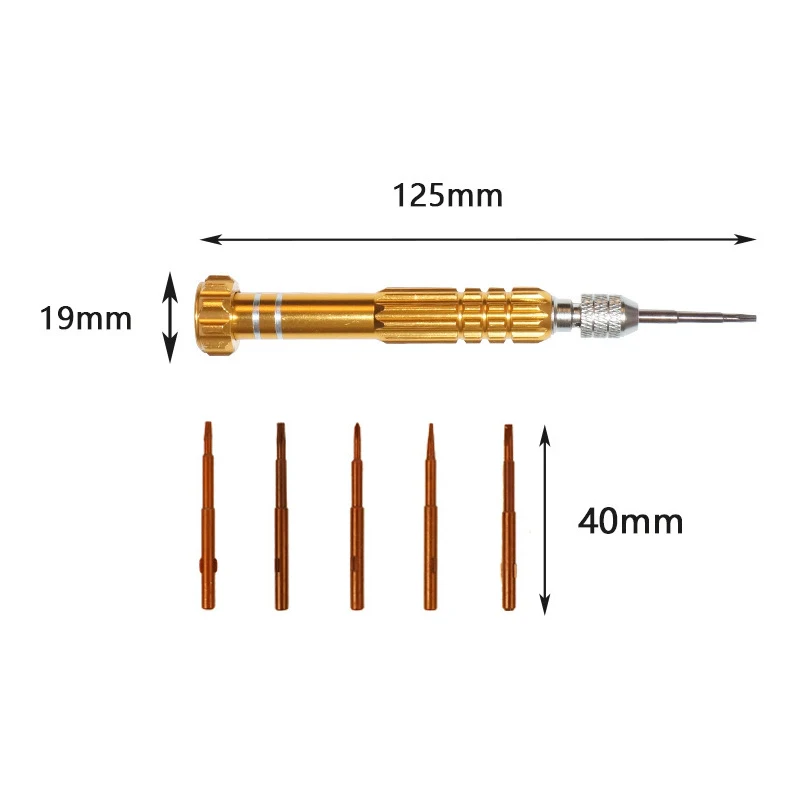 5 in 1 Mini Screwdriver Set Aluminum alloy Disassembly Key Screw driver For DIY Mobile Iphone Repair Samsung Sony Hand Tools