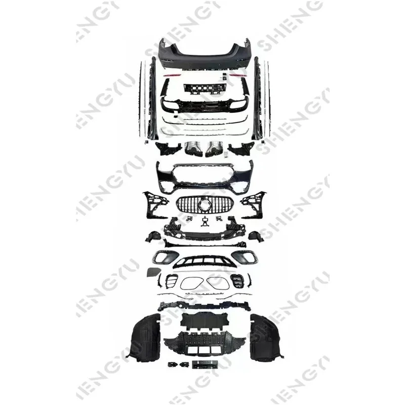 

Brand New Car Bumper Include Bumpers Rear Lip Exhaust Pipes for S-class Old to New W223 21-23 Change to S63 Facelift