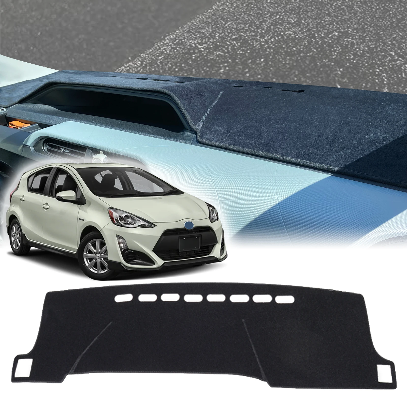 

fit for Toyota Prius C Aqua 2012 2013 2014-2019 Car Dashmat Dashboard Cover Pad Protective Carpet DashMat Sunshade Accessories