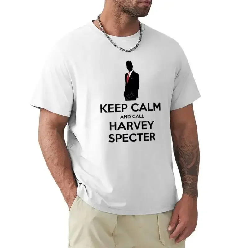 

Keep Calm and Call Harvey Specter (Black) T-Shirt sweat shirts blank t shirts mens tall topNO.1