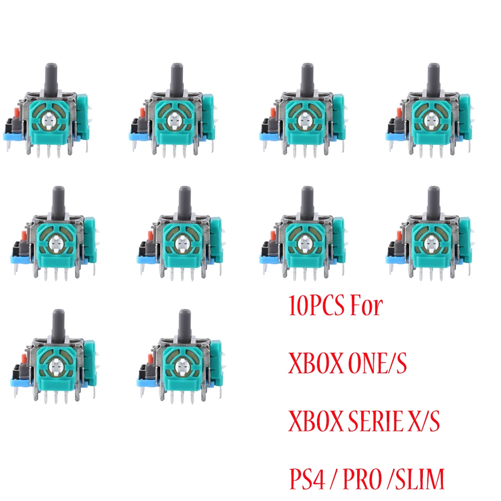 10Pcs 3D Analog Joystick Replacement Sensor Module Potentiometer for Ps3 Ps4 Ps5 Xboxone 360 Series S/x Controller Repair Parts