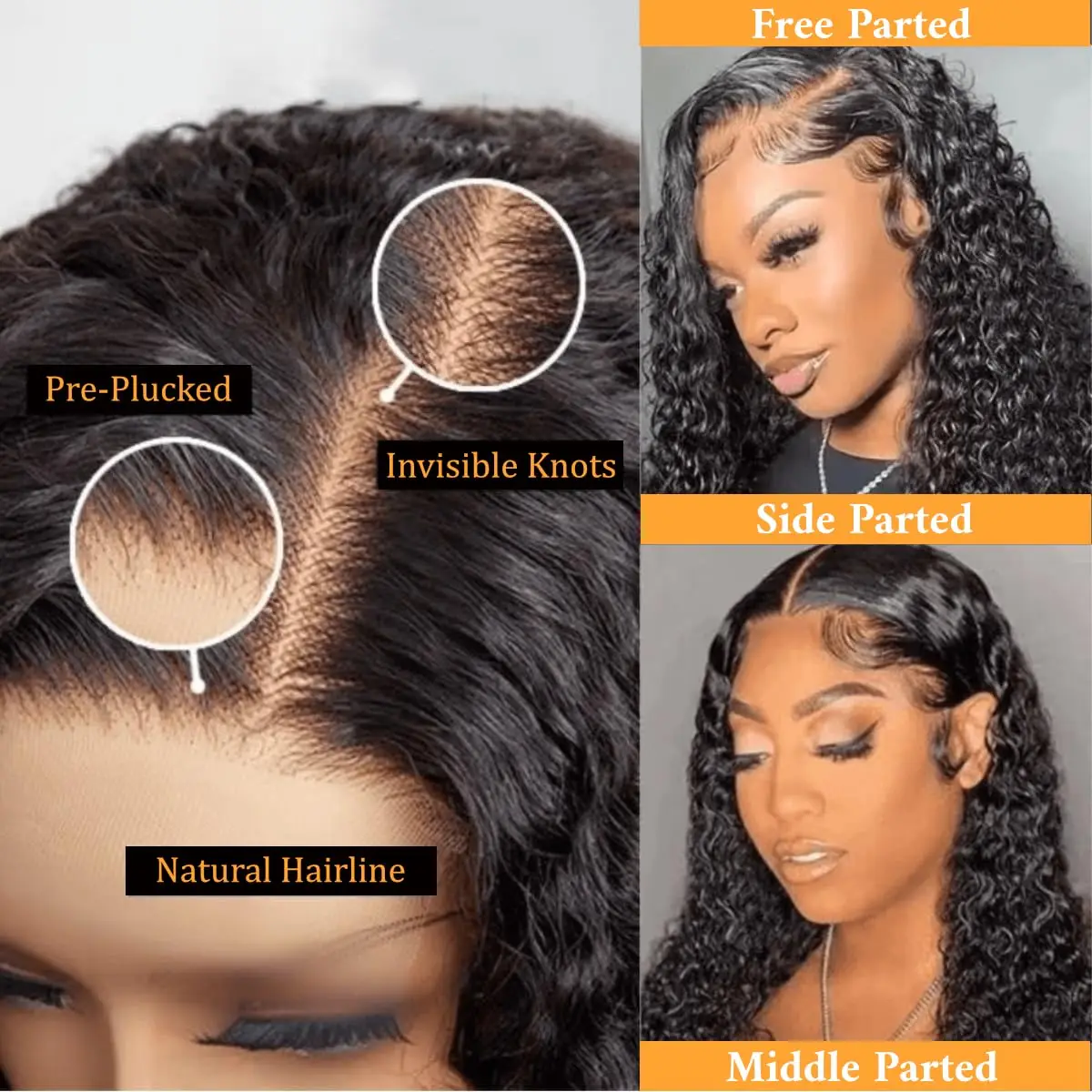 شعر مستعار بدون صمغ موجة المياه 5x5 قبل قطع HD الدانتيل إغلاق الباروكات شعر الإنسان ارتداء والذهاب قبل قطعها للمبتدئين موجة عميقة شعر مستعار الدانتيل #2