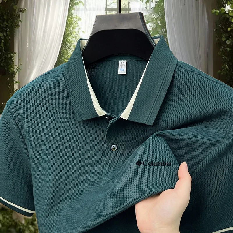 Luxury men's clothing brand classic letter design comfortable pure cotton polo shirt summer breathable casual short sleeved top
