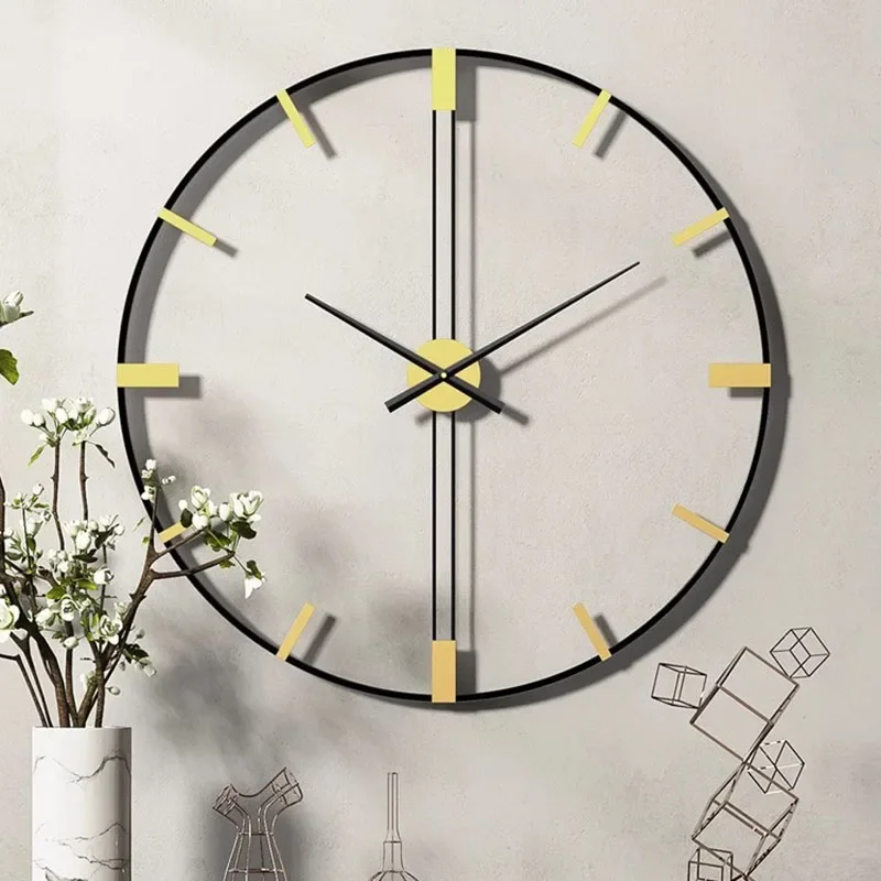 

Modern 3d Large Wall Clocks Living Room Art Simple Clock Wall Modern Design Interior Horloge Murale Living Room Decoration