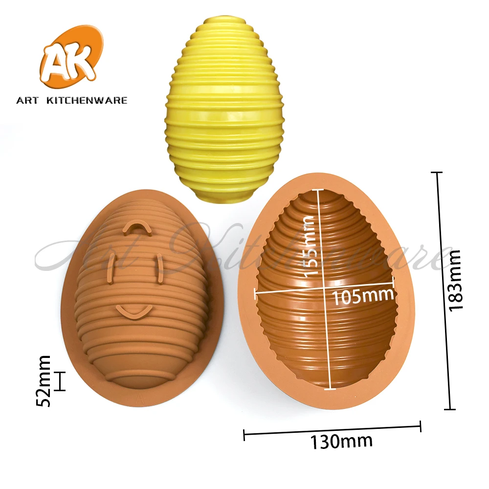 Big Easter Egg Silicone Cake Chocolate Cube Mold Mousses Mould Shells Cakes Baking Pan Polymer Clay Crafts Mold