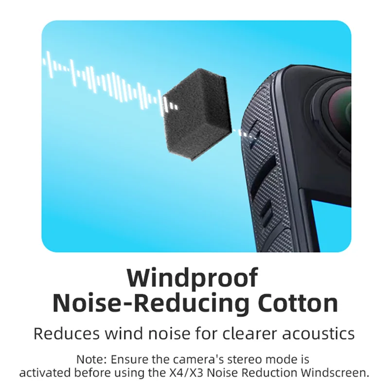 Nowość! 6 szt. Osłona przeciwwietrzna mikrofonu aparatu do aparatu Insta360 X4, gąbka redukująca szumy, wiatroodporne etui do nagrywania wideo