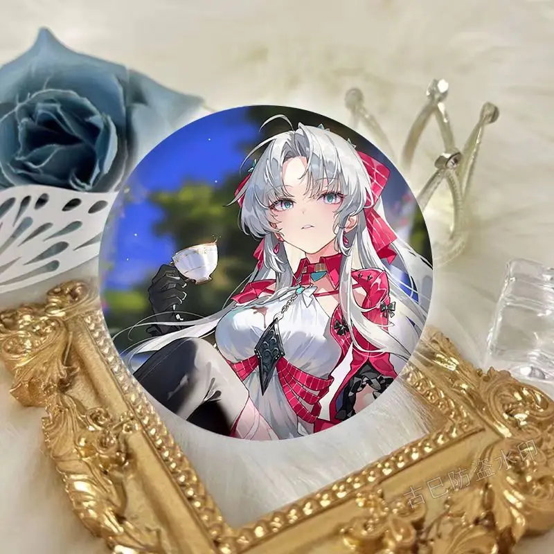 3 قطعة أنيمي Wuthering موجات كارلوتا شارة بروش الرمال المتحركة جونغ تأثيري الكرتون تزيين مكتب الحلي هدية