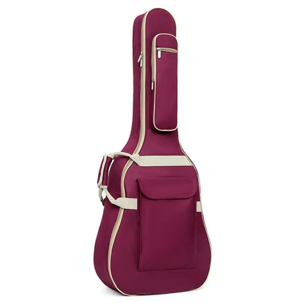 

Double Shoulder Strap 41 Inch Guitar Bag 10 MM Thick Sponge Waterproof Portable Guitar Backpack Zipper Closure with Side Handle