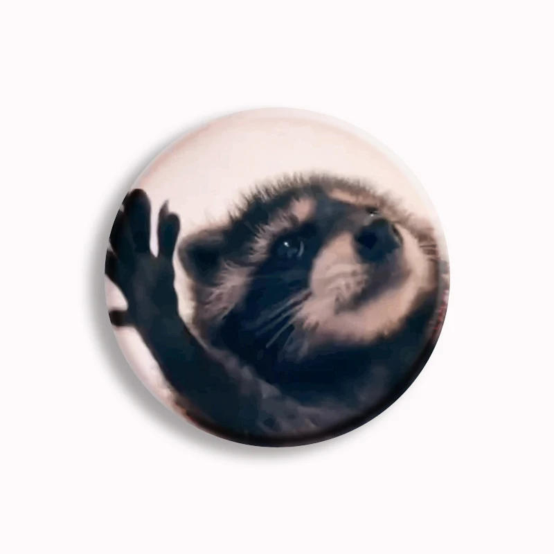 Dancing Rave Pedro Raccoon Funny Meme Button Pin Kawaii Animal Brooch Badge Bag Accessories Creative Friends Gifts