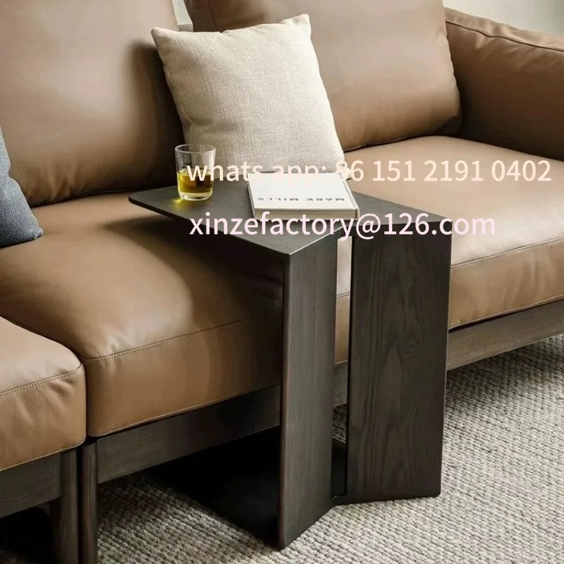 

Customizable minimalist solid wood edge few living room home bedroom bedside table