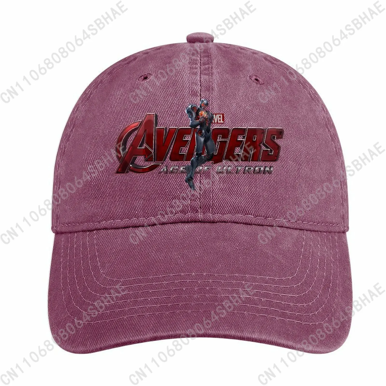 

Marvel Ultron Washed Cotton Baseball Cap Vintage Dad Hat Men Women Retro Adjustable Denim Cap Streetwear Cosplay