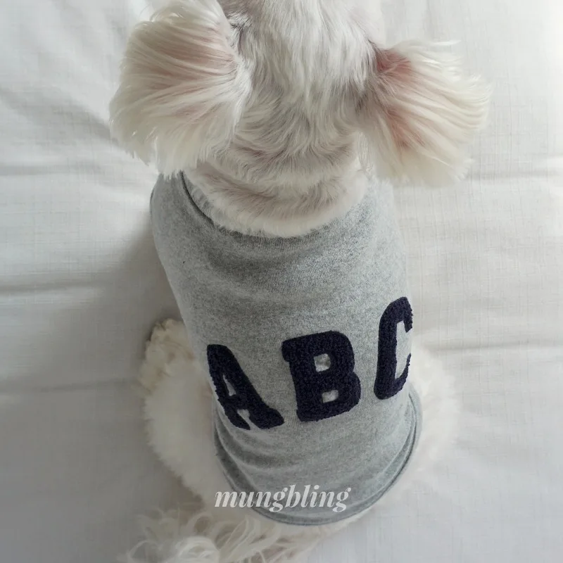 

Fashion Classic Embroidered Lettering Teddy Sweatshirt for Small Medium-sized Dogs Winter Clothes Maltese Warm Two-legged Vest