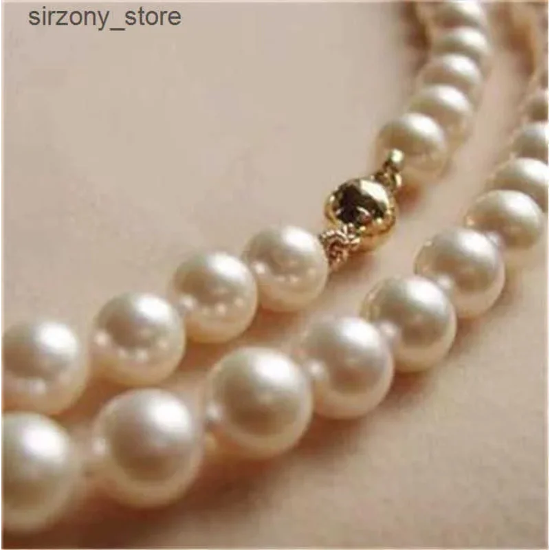 

14K Solid Gold CL 8-9MM White Akoya Pearl Nelace 18 z 250513 QIPF