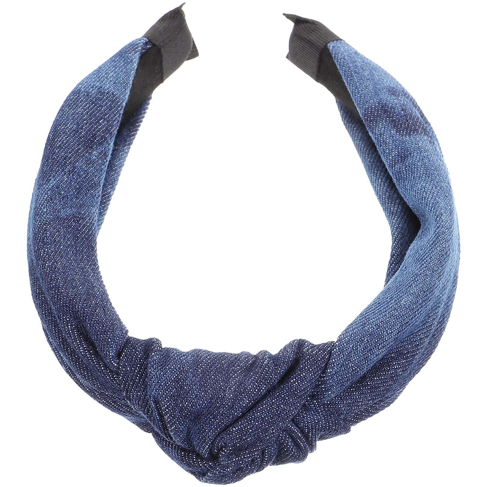 

Denim Knotted Elastic Hairband Women Hair Accessory Women Light Weight Comfort Blue Fabric Hair Care Styling Accessories