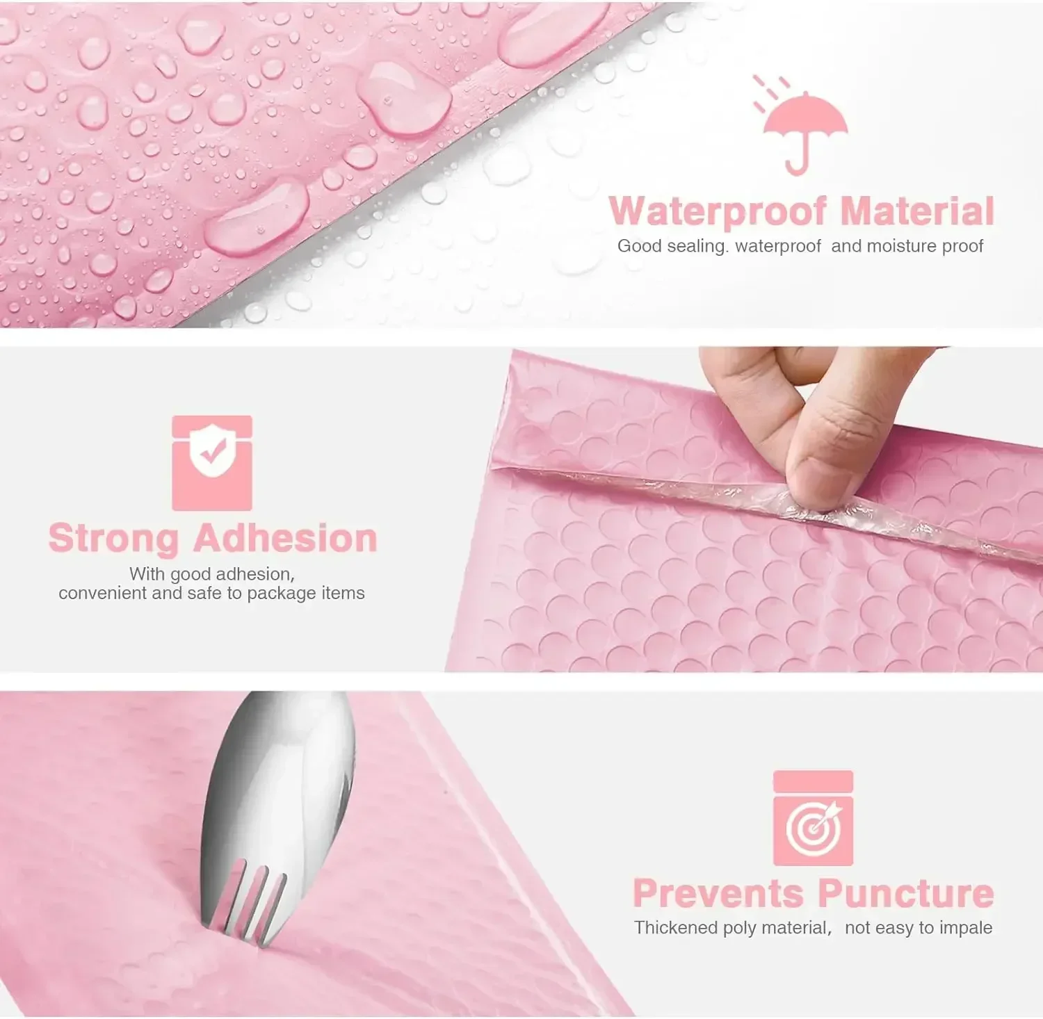 100Pcs Multi Colors Delivery Package Packaging Small Business Supplies Envelopes Shipping Packages Bubble Envelope Packing Bag