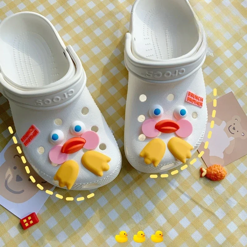 Accessoires de décoration de chaussures pour enfants, résine de dessin animé, cœur, bouche, fleur, bricolage, 2024