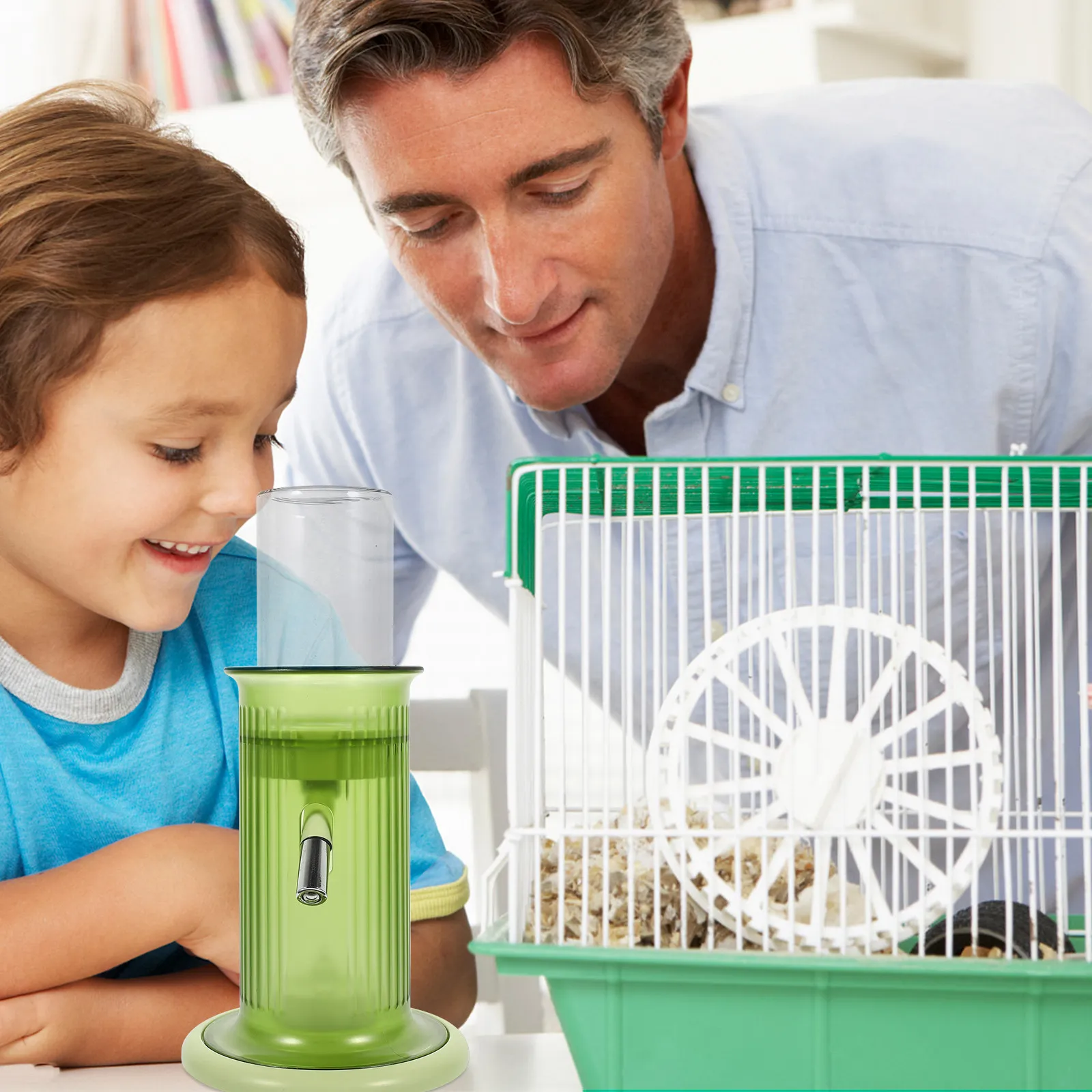 

Small Pet Automatic Water Feeder Standing Hamster Bottle Vertical Chinchilla Waterer Cage Accessory Convenient Leakproof