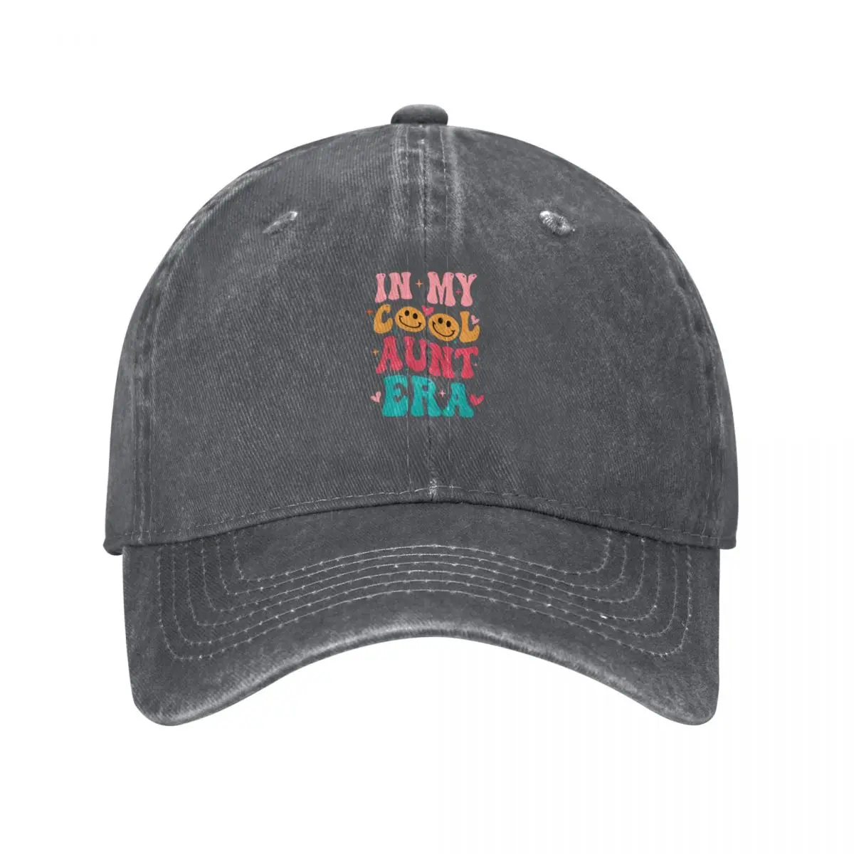 funny In my cool Aunt era groovy quotes Baseball Cap derby hat Horse Hat Caps Women Men's