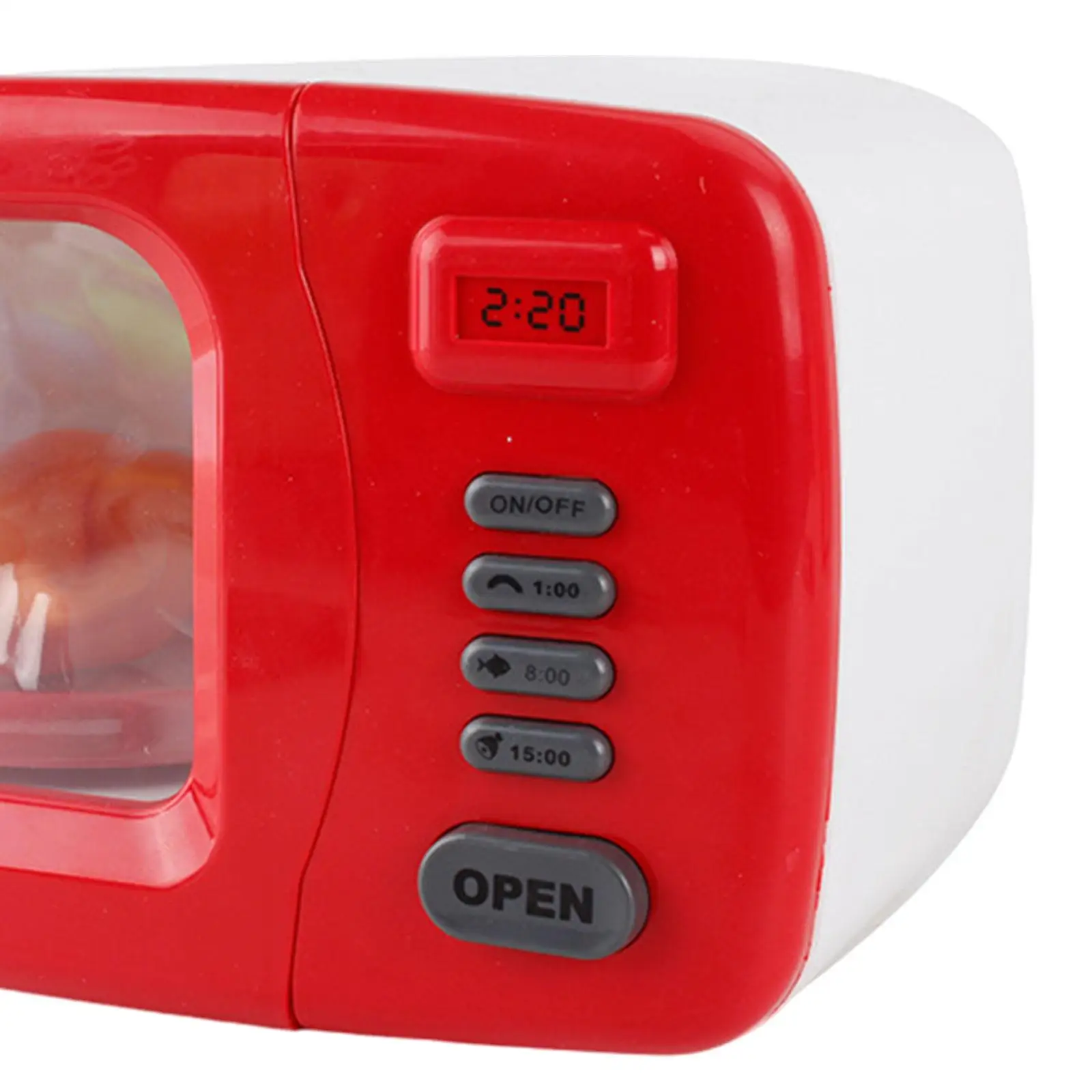 Mini Microwave Oven Playset Basic Skills Learning Pretend Play Kitchen Toys Children Simulation Microwave Toy Cooking Role Play