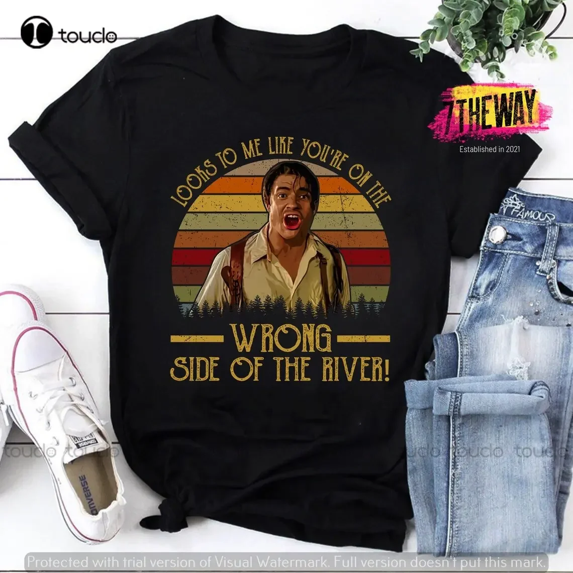 Look To Me Like You’Re On The Wrong Side Retro Vintage T-Shirt Mummy Movie Shirt Mummy 2001 Movie Shirt Rick O'Connell Shirt New