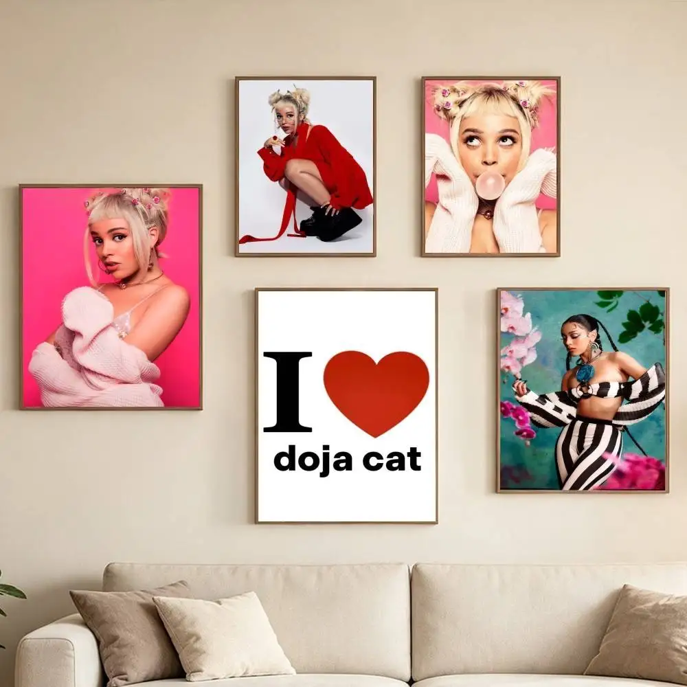 Doja C-Cat  R-Rapper Poster Waterproof Wall Art Sticker For Bar Living Room Vintage Decor High Quality Print Gift