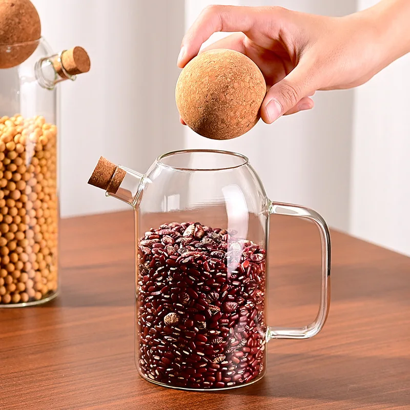 New Glass Water Bottle Sealed Storage Jar for Coffee and Tea Leaves Household Heat-resistant and Cold Resistant Glass Kettle