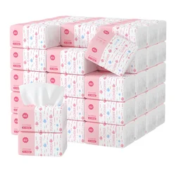 8 Packs Thickened 5 Layers Extractable Toilet Paper Soft Wettable Facial Tissue Paper Quality Disposable Napkins Tissue Paper