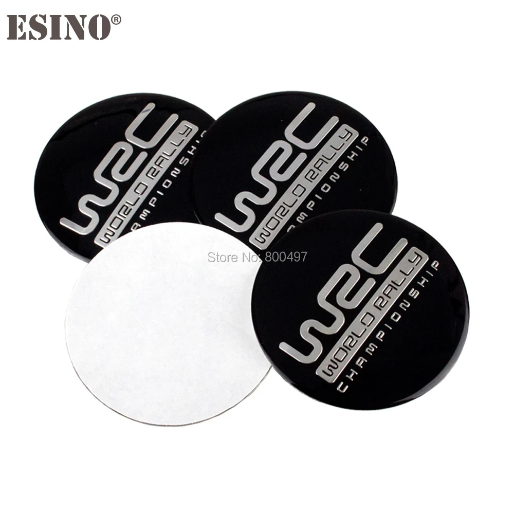 4 × تصفيف السيارة WRC بطولة العالم للرالي ثلاثية الأبعاد معدن سبائك الألومنيوم عجلة غطاء مركزي ملصقات غطاء محور العجلة الشارات شعارات #4