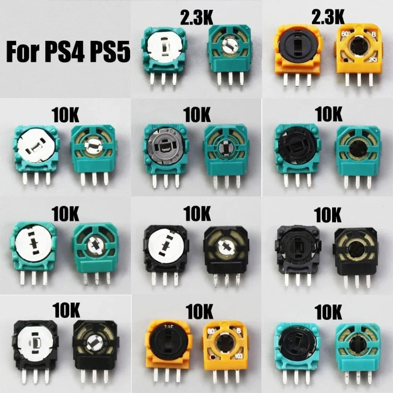 3D Analog Micro Switch Sensor for PS4/PS5 Controller – 3D Thumbstick Axis Resistors & Potentiometer for Xbox One