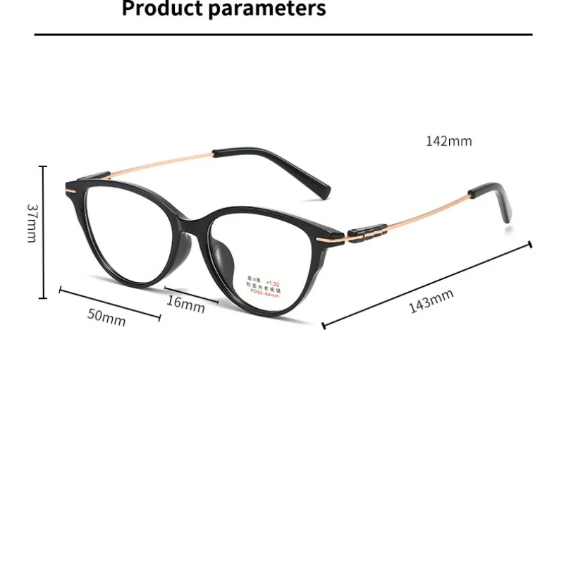 Large Framed Fashionable Simple Cat-eye Photochromic Reading Glasses for Women and Men Anti Blue Light Eyeglasses 0To +4.0 - Image 6