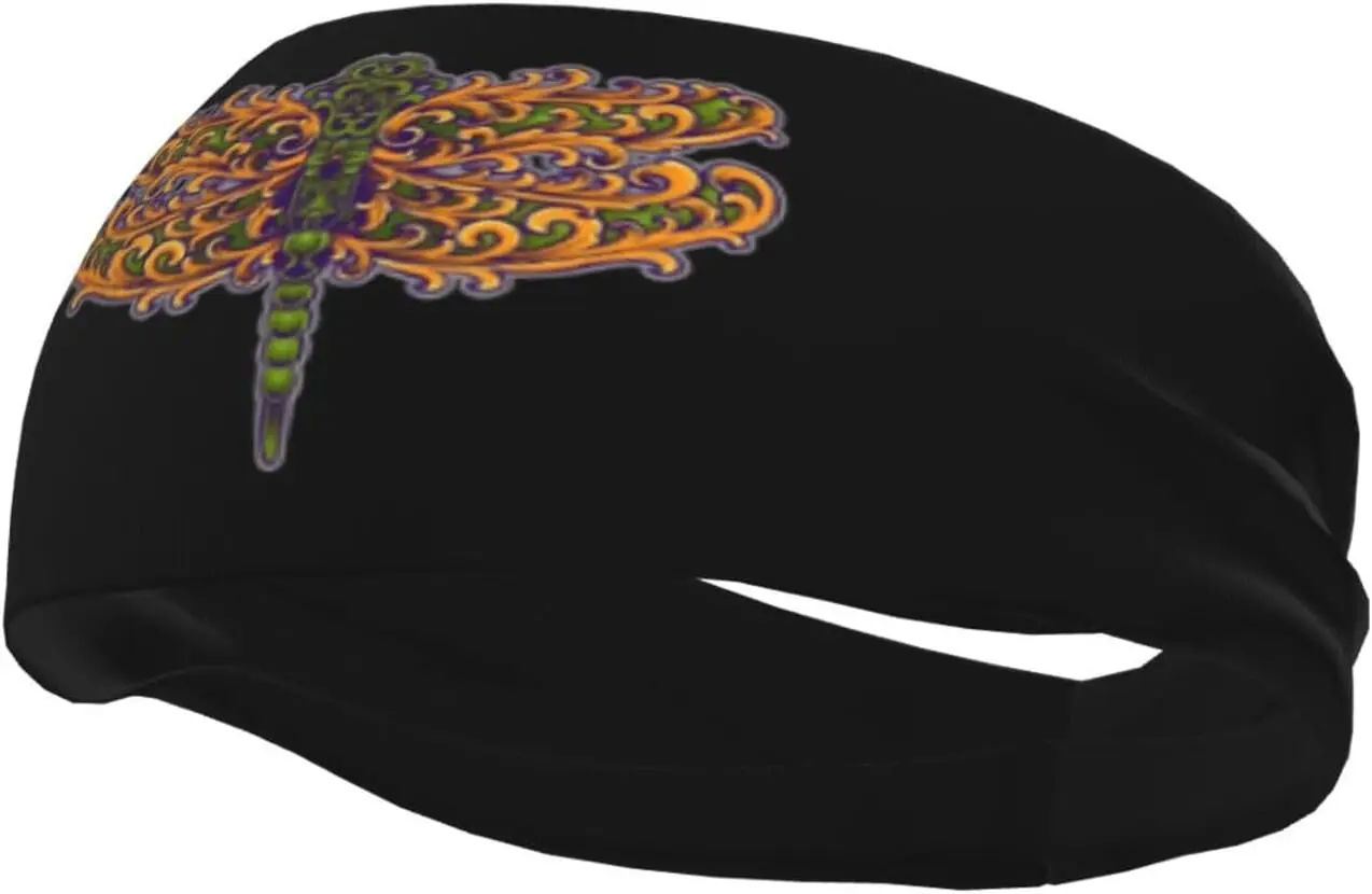 

Cool Dragonfly Headbands for Women Men Non-Slip Headband - Elastic Sports Hair Bands for Women's Hair - Yoga Running Sweat Band