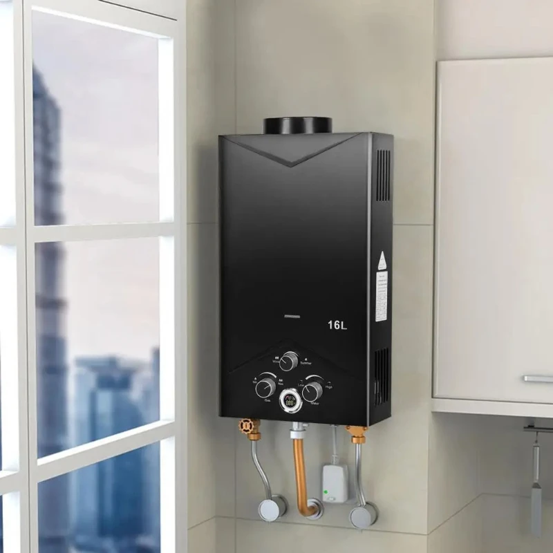 

Outdoor Portable Gas Hot Water Heaters Tankless Water Heaters 4.21GPM 16L Fast Constant Temperature Water