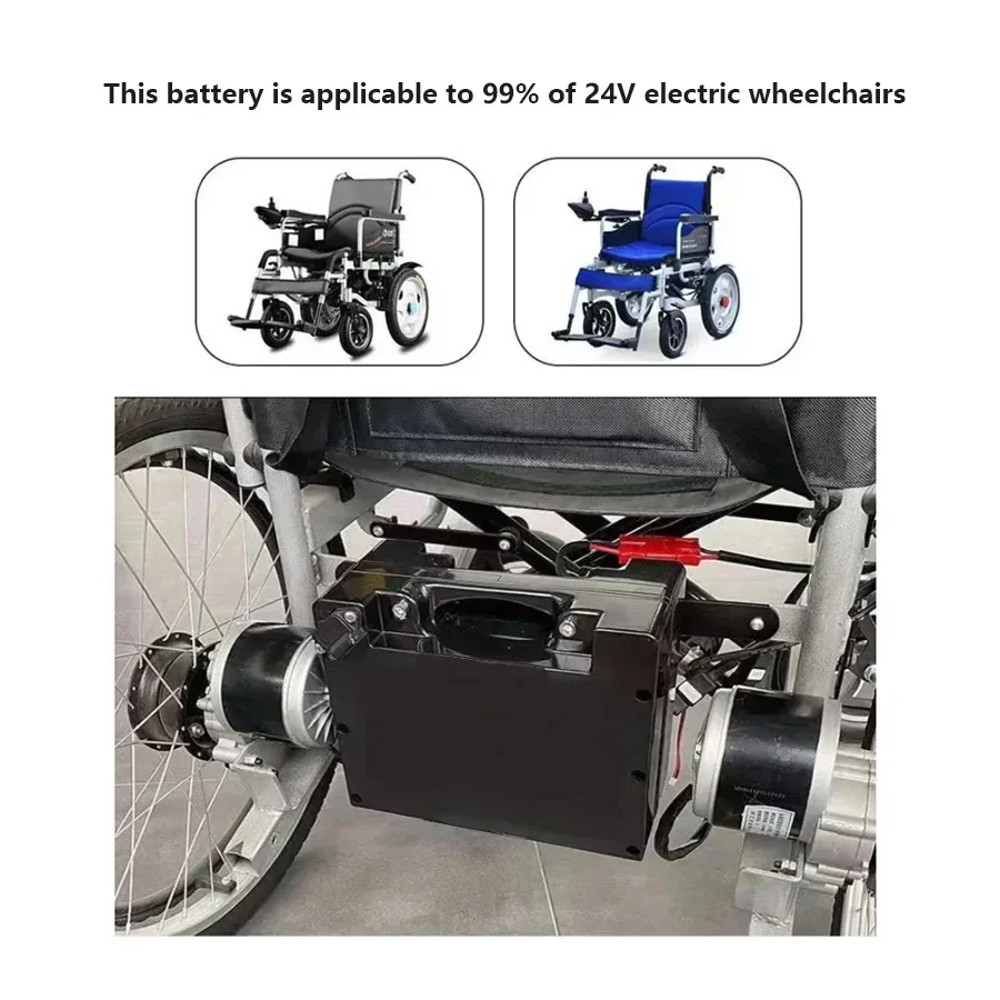 24V 30000mAH for Elderly Electric Wheelchairs Rechargeable Lithium-ion Battery Pack ,Electric Wheelchair Stair Climber+Charger