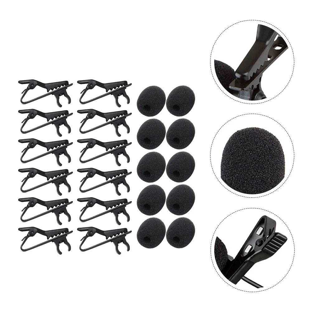 

24 Pcs Microphone Accessories Clips Clamp Mini Small Concentrate Protection Covers Iron Office Microphones