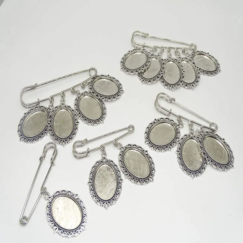 

10 шт., брошь на заказ «сделай сам», булавка, подвеска 18*25 мм, овальная форма, ювелирный аксессуар, свадебный букет, мемориальный фестиваль, подарок для поделок