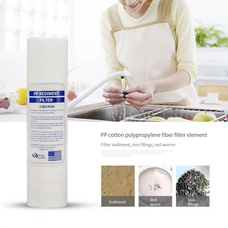 10 PCS Universal Water Filter PP Cotton Filter Cartridge Sediment Water Filters Polypropylene Material