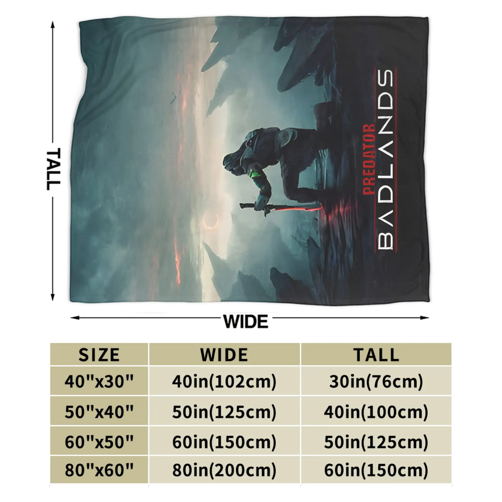 المفترس Badlands 2025 أفلام الفانيلا بطانية دافئة لينة رمي بطانية للمنزل ديكور السفر رقيق أريكة غطاء سرير