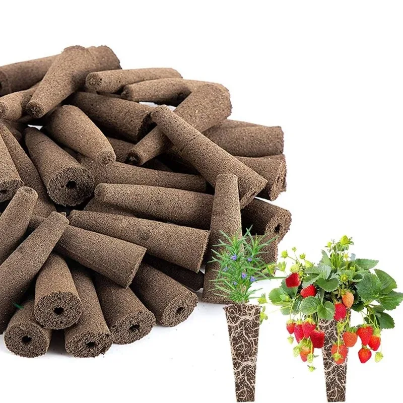 Soilless cultivation planting charcoal biochar cotton planting sponge seedling block peat soil circular shape