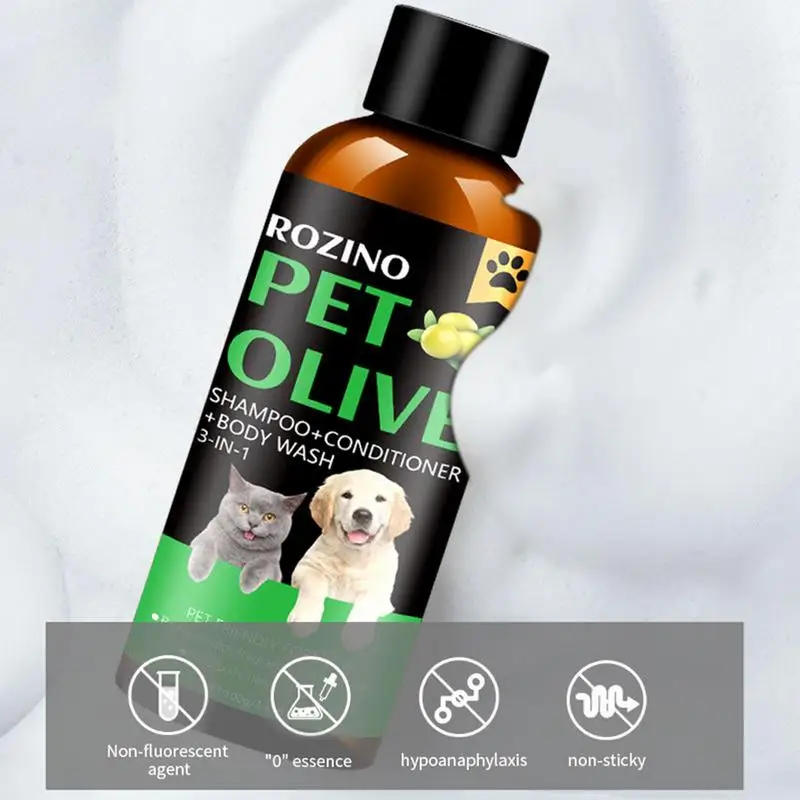 3 In 1 Dog Wash Nourishing Shower Gel & Odor Eliminating Shampoo For Dogs Deodorizing Shampoo For Dogs Grooming Body Wash