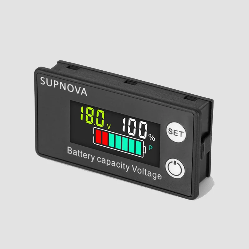 6133A LCD Battery Capacity Indicator Temperature DC 8V-100V Lead Acid Lithium LiFePO4 Voltmeter Voltage Gauge Lower Version