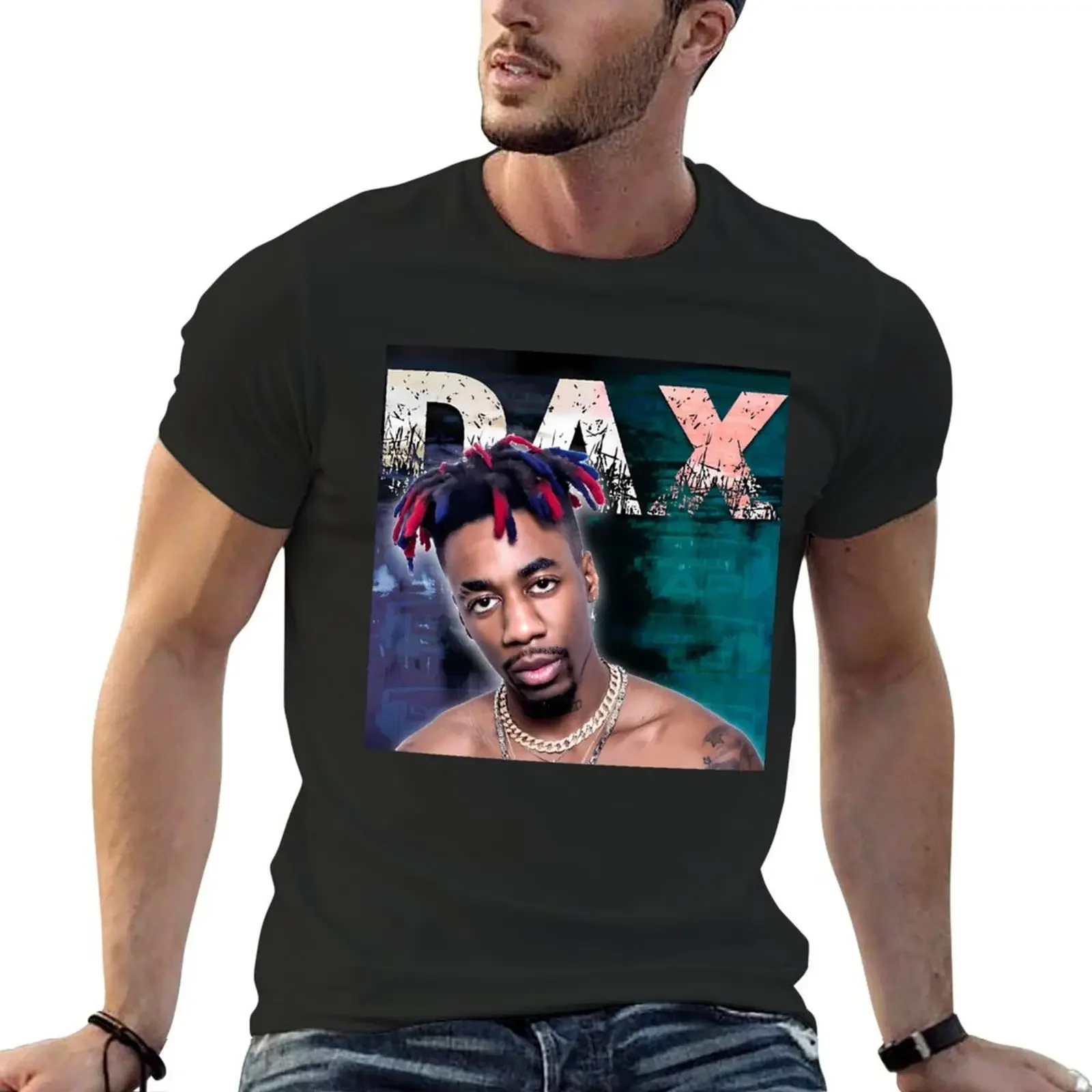 

Dax Rapper T-Shirt anime figures oversized graphic tee men clothing