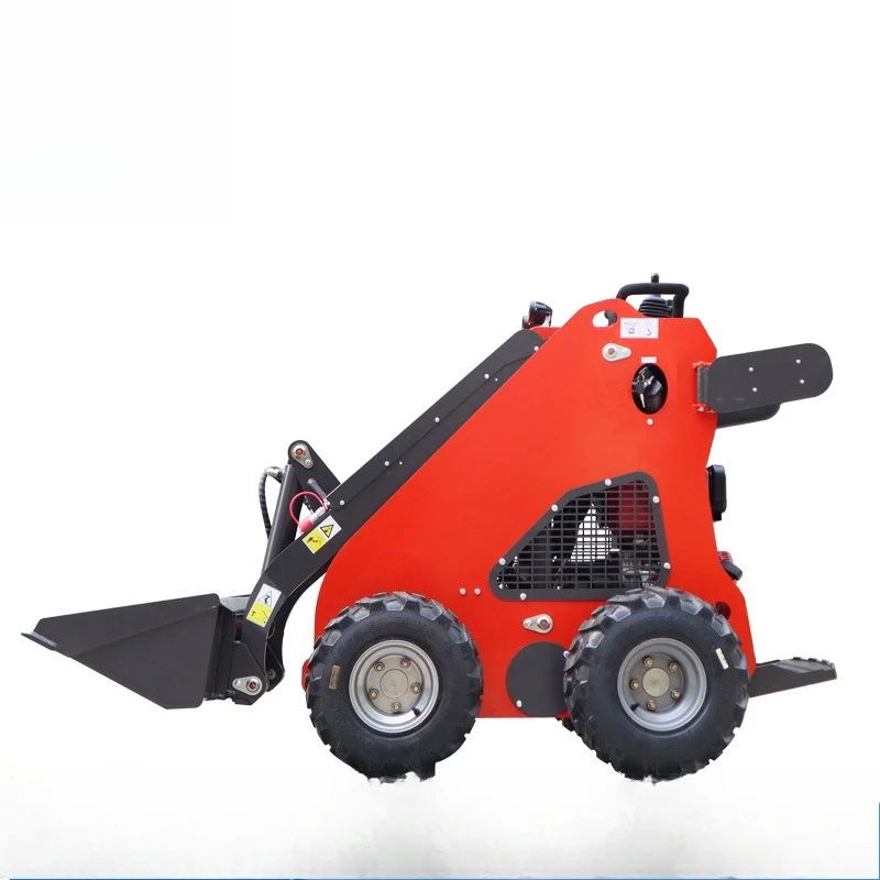 Multifunctional four-wheel drive small forklift, one machine multi-attachment wheel skid loader, miniature skid loader