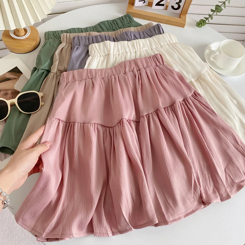 

Новая универсальная юбка-трапеция Sweet Ballet Sle f Skirt, лето 2023, премиум-класса, с красивым кружевным подолом, предотвращающая просвечивание.