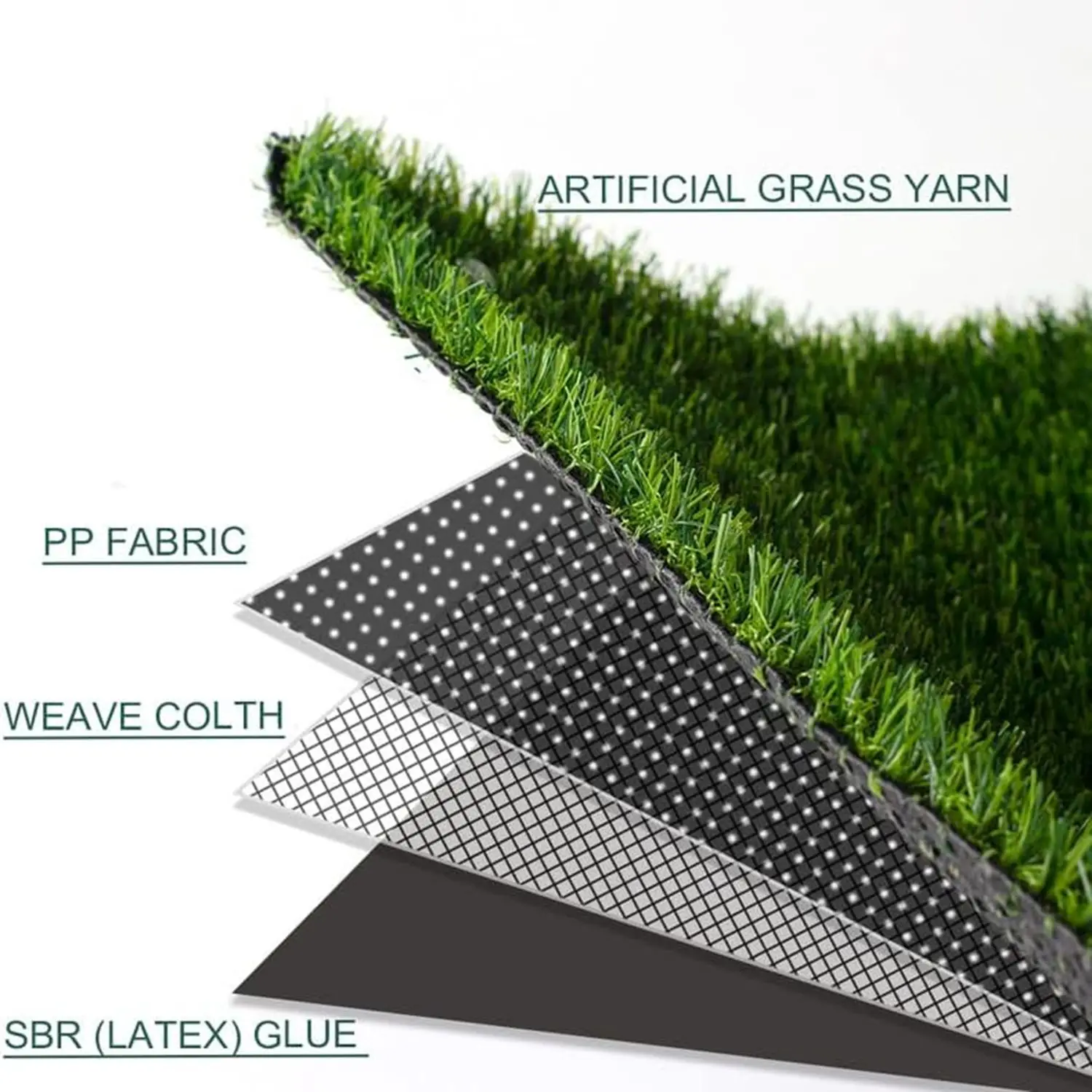 عشب العشب الاصطناعي، عشب أسترو وهمي 0.8 بوصة ( ​ ​ متوفر مقاسات متعددة ​ ​ )، سجادة عشب مزيفة واقعية مع فتحات تصريف،