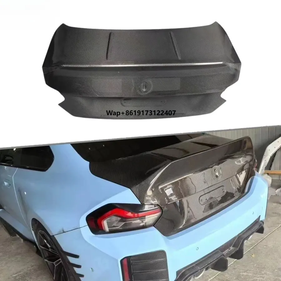 

CSL Style Dry Carbon Fiber Rear Trunk Lid for G42 G87 M2 2022-IN Rear Trunk Boot Lid Cover Body Kits Auto Parts