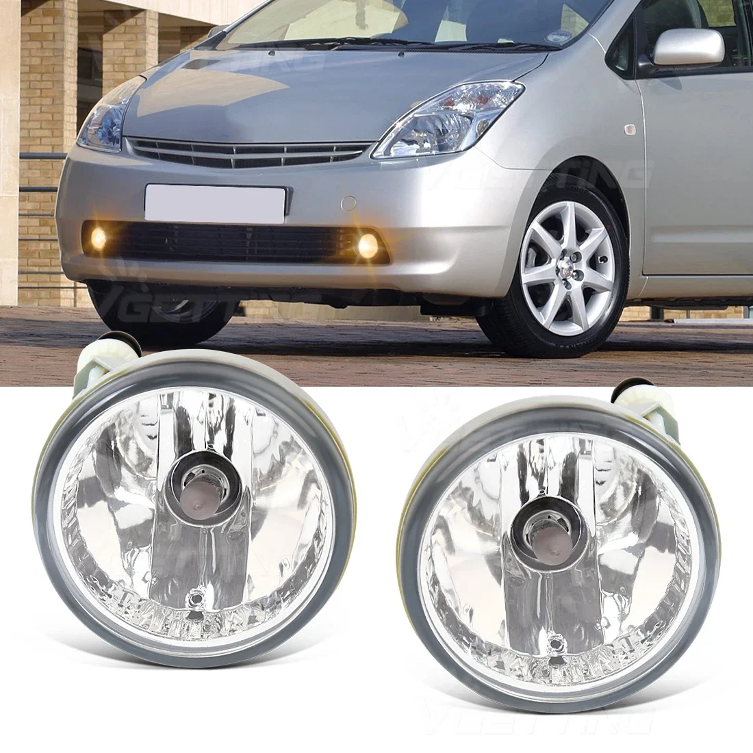 

2Pcs For Toyota Prius 2004 2005 2006 2007 2008 2009 Car Fog Lamp Assembly Halogen LED Front Fog Light Yellow White Bulb Driving