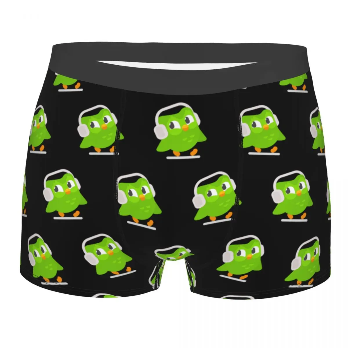 Duolingo Owl Duo Men\'s Boxer Briefs, Highly Breathable Underwear,High Quality 3D Print Shorts Birthday Gifts