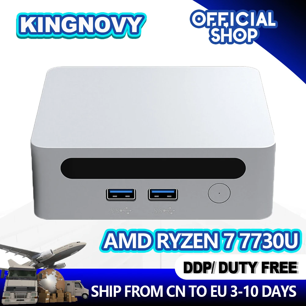 TOPTON AMD Ryzen 7 7730U 8 Core 16 Thread Mini PC 16GB DDR4 RAM 1TB NVME SSD Desktop PC 8K@60Hz Triple Display Wifi6 Bluetooth