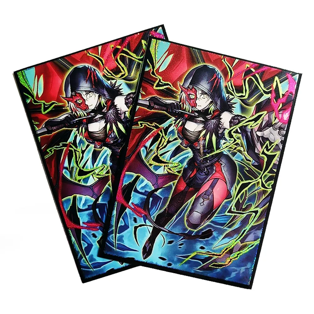 

50 PCS Holographic Anime Card Sleeves 63mm x 90mm Top Loading Inner Trading Card Sleeves for YGO Japanese Size Card Protector